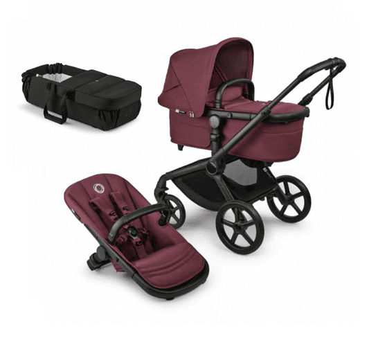 Bugaboo Fox5 Renew Kombikinderwagen Dark Cherry inkl. gratis Babynest